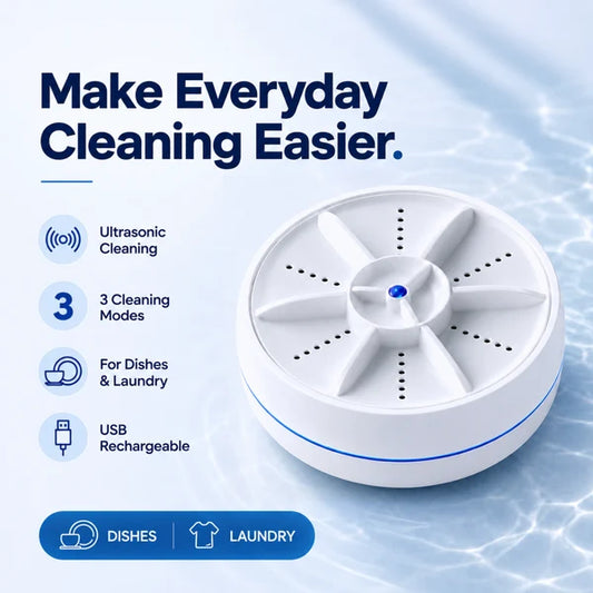 UltraCLEAN™ Portable Ultrasonic Washer for Dishes & Laundry