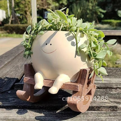 Handmade HAPPY Planter